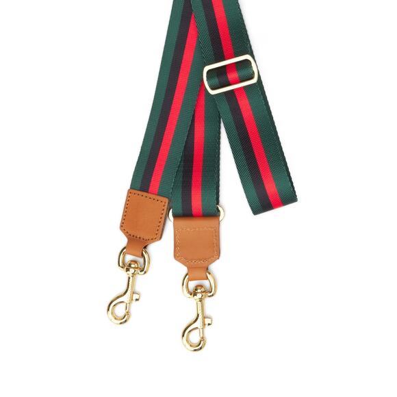 BOULEVARD NWT Kris Crossbody Bag Strap Berlin Green Red Adjustable Nylon - Picture 1 of 6